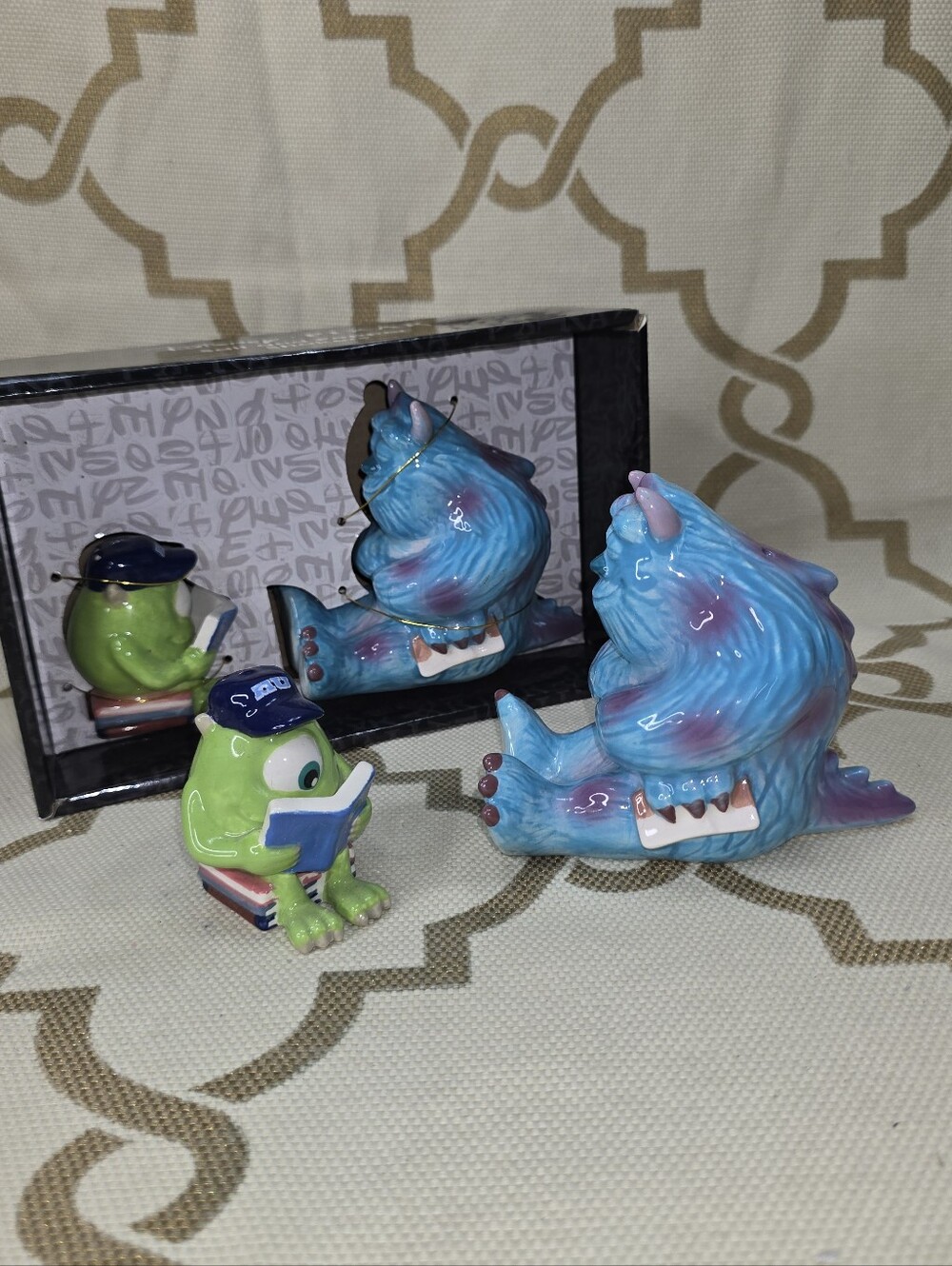 Disney Pixar Monsters Inc - Mike & Sulley Ceramic Salt & Pepper Shakers New